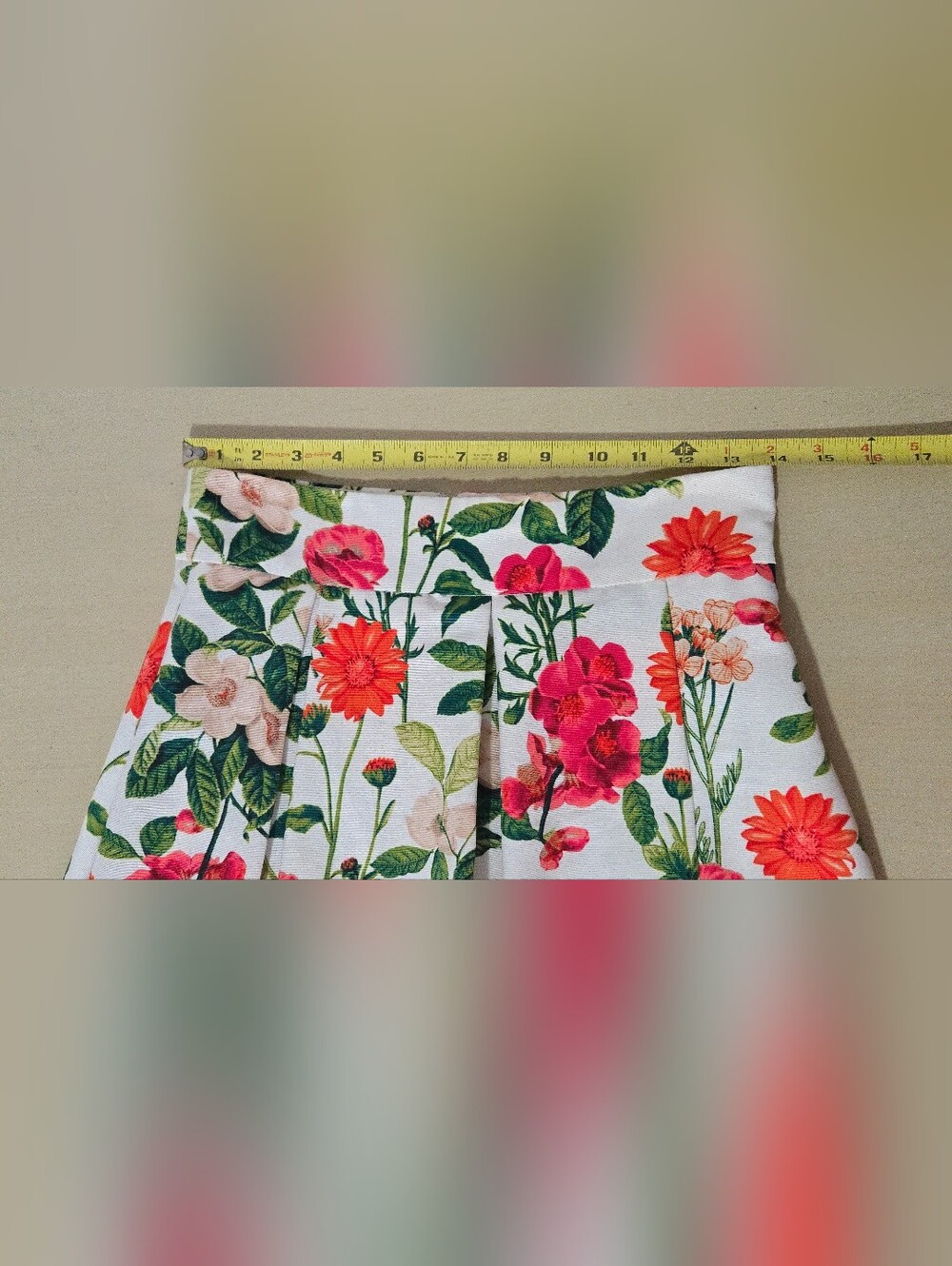 Vintage Eliza J Pleated A-Line Skirt - Botanical - Box Pleats - Tulle - Size 4 - Picture 9 of 12